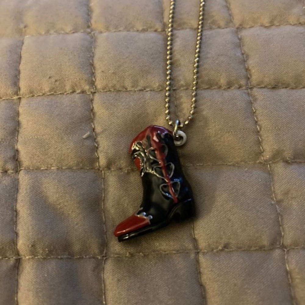 Cowboy boot necklace